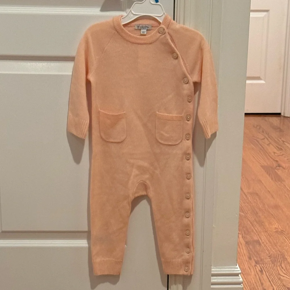 NWT J Crew Baby‎ Girl Pink 100% Cashmere One Piece Gift Baby Gift Winter
